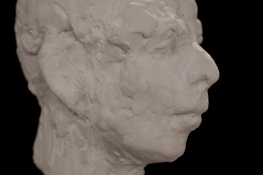 buste en plâtre. Gros plan